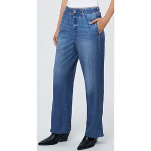 New Seven7 Denim Illusion Wide Leg Cotton Terry Sweatpant Jean Size Large